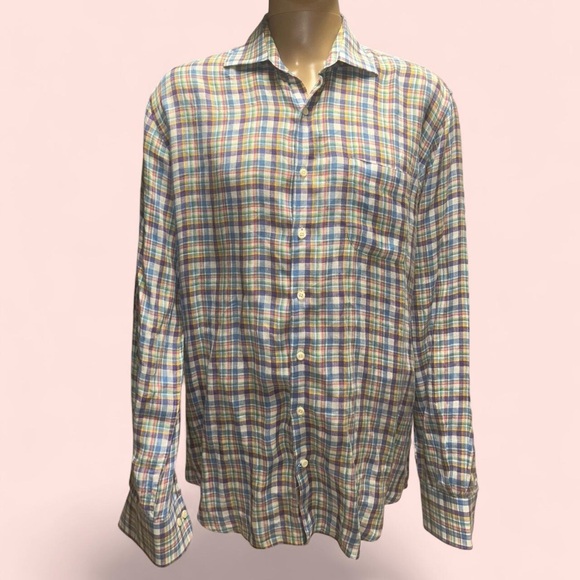 Peter Millar Other - Peter Millar Men's Colorful Checkered Shirt
